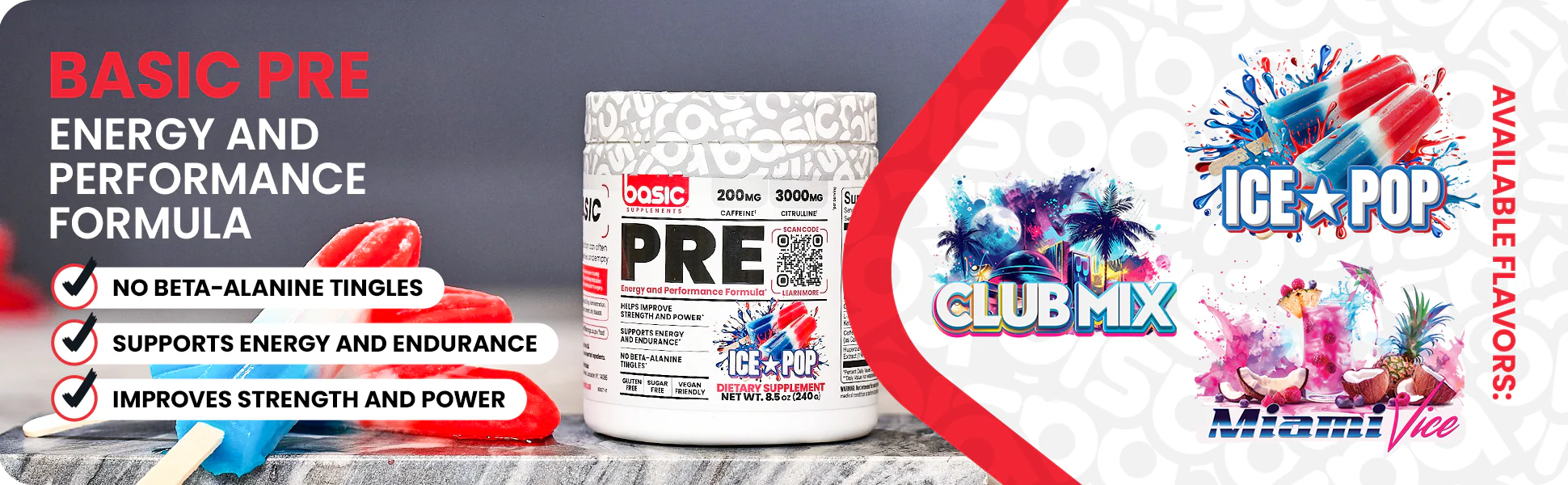 Basic Supplements PRE Pre-workout 30 serves