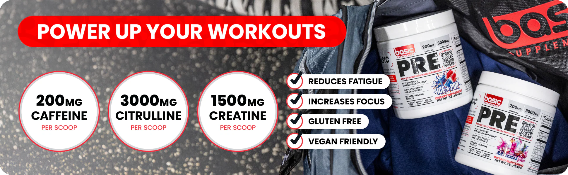 Basic Supplements PRE Pre-workout 30 serves