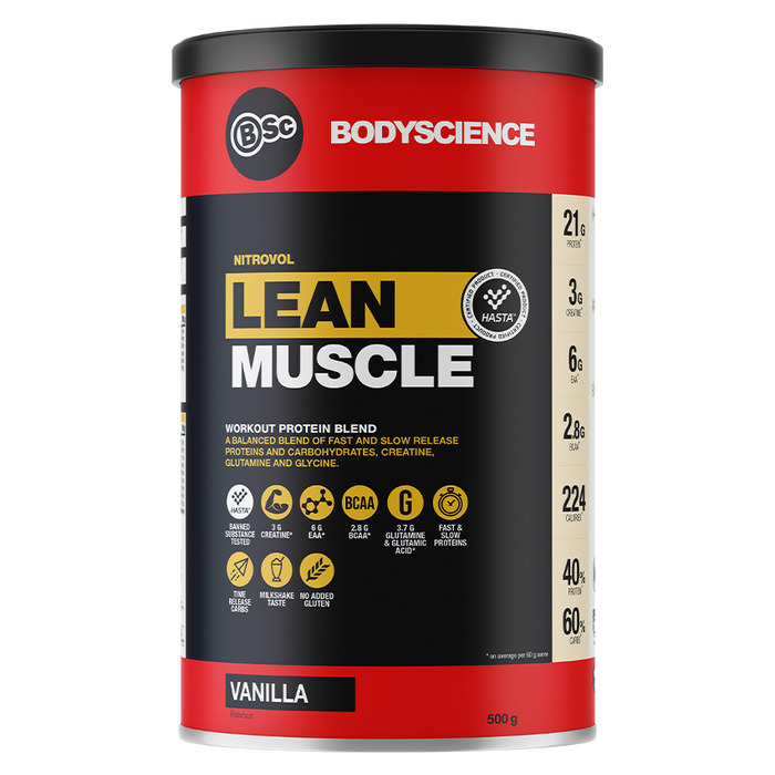 BSc Bodyscience Nitrovol Lean Muscle Recovery Protein 500g Vanilla / 500g