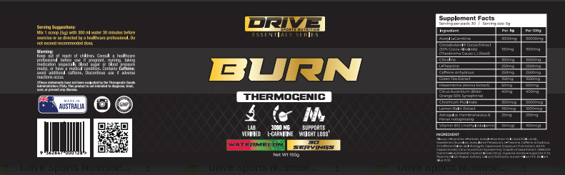 Drive Sports Nutrition Burn 30 Servings