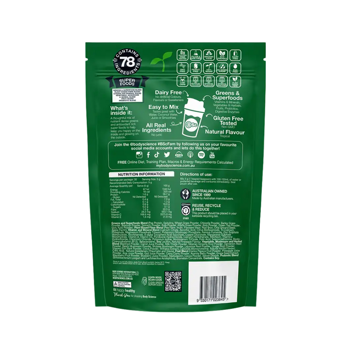 BodyScience BSc Clean Greens Superfoods