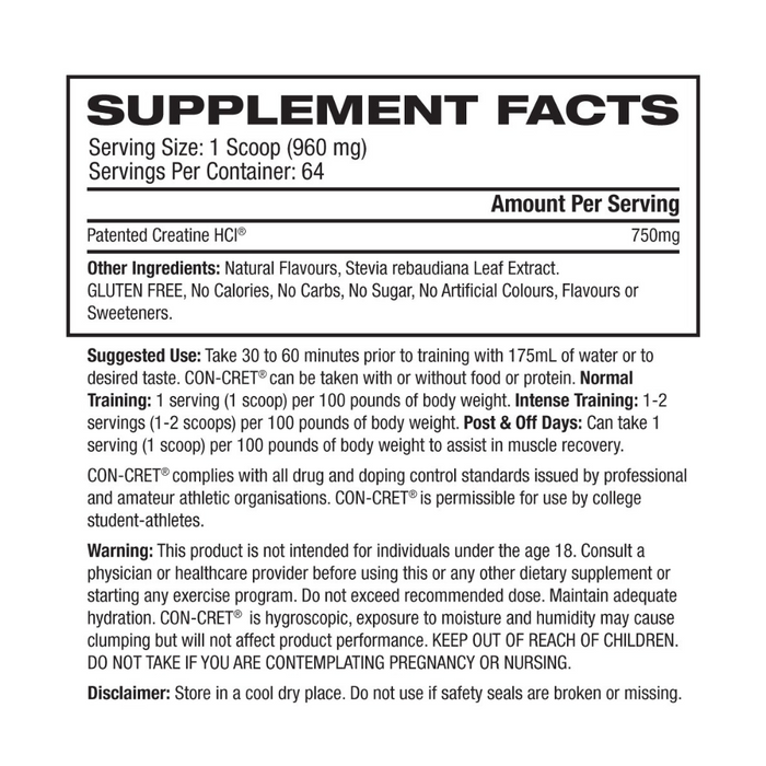 ProMera Health CON-CRET Creatine HCl
