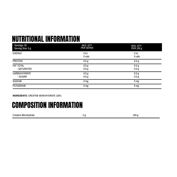 The X Athletics Creatine Monohydrate