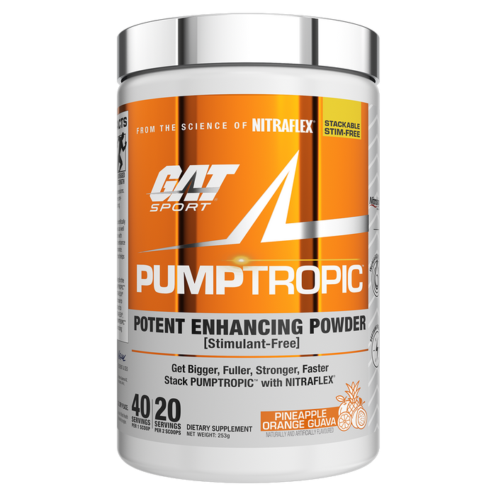 GAT Sport Nitraflex Pumptropic Pre-Workout Stim Free Pineapple Orange Guava / 40 Serves